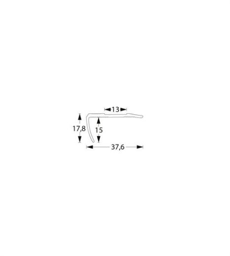 Billede af Trappeforkant 38x18mm BRONZE